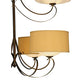 Meyda Lighting Sequoia 60" 14-Light 14-Arm Antique Copper Chandelier With Beige Textrene Shade