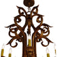 Meyda Lighting Serratina 48" 20-Light Autumn Leaf Chandelier With Amber Faux Candlelight