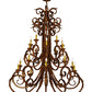Meyda Lighting Serratina 48" 20-Light Autumn Leaf Chandelier With Amber Faux Candlelight