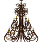 Meyda Lighting Serratina 48" 20-Light Autumn Leaf Chandelier With Amber Faux Candlelight