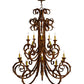 Meyda Lighting Serratina 48" 20-Light Autumn Leaf Chandelier With Amber Faux Candlelight