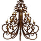 Meyda Lighting Serratina 48" 20-Light Autumn Leaf Chandelier With Amber Faux Candlelight