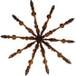 Meyda Lighting Serratina 48" 20-Light Autumn Leaf Chandelier With Amber Faux Candlelight