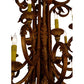 Meyda Lighting Serratina 48" 20-Light Autumn Leaf Chandelier With Amber Faux Candlelight
