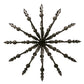 Meyda Lighting Serratina 50" 24-Light Coffee Bean Chandelier With Amber Faux Candlelight