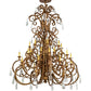 Meyda Lighting Serratina 60" 32-Light Autumn Leaf Chandelier With Amber Faux Candlelight