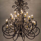 Meyda Lighting Serratina 60" 32-Light French Bronze Chandelier With Faux Candlelight