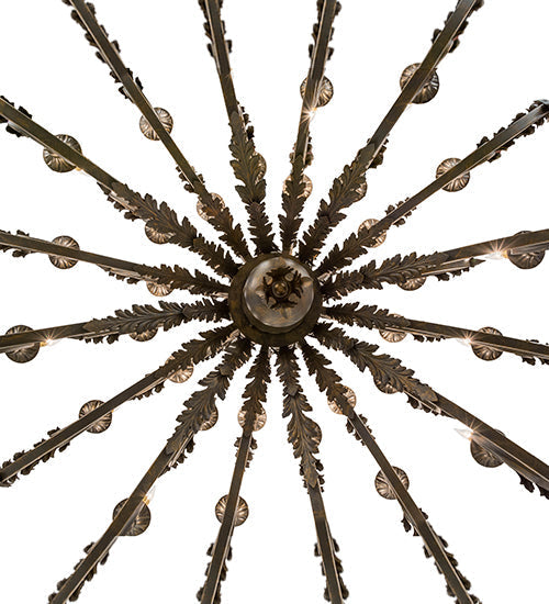 Meyda Lighting Serratina 60" 32-Light French Bronze Chandelier With Faux Candlelight