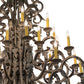 Meyda Lighting Serratina 60" 32-Light French Bronze Chandelier With Faux Candlelight