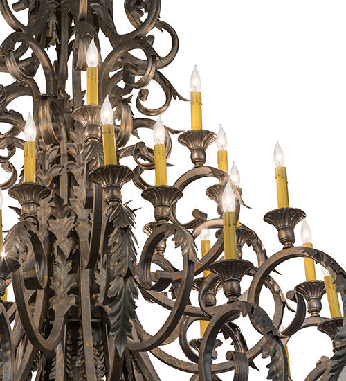 Meyda Lighting Serratina 60" 32-Light French Bronze Chandelier With Faux Candlelight
