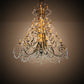Meyda Lighting Serratina 78" 32-Light French Bronze Chandelier With Gold Faux Candlelight
