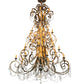 Meyda Lighting Serratina 78" 32-Light French Bronze Chandelier With Gold Faux Candlelight