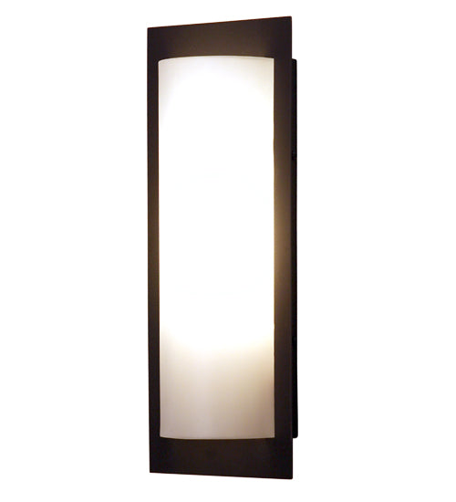 Meyda Lighting Seth 7" Mahogany Bronze Wall Sconce With Whitestone Idalight Shade Glass