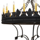 Meyda Lighting Seville 36" 20-Light Wrought Iron Chandelier With Ivory Faux Candlelight