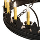 Meyda Lighting Seville 36" 20-Light Wrought Iron Chandelier With Ivory Faux Candlelight