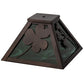 Meyda Lighting Shamrock 11" Mahogany Bronze Frame With Emerald Shade Glass