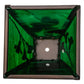 Meyda Lighting Shamrock 11" Mahogany Bronze Frame With Emerald Shade Glass
