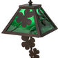 Meyda Lighting Shamrock 15" Mahogany Bronze Accent Table Lamp With Green Emerald Shade Glass