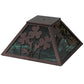 Meyda Lighting Shamrock 22" Mahogany Bronze Frame With Emerald Green Shade Glass
