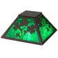 Meyda Lighting Shamrock 22" Mahogany Bronze Frame With Emerald Green Shade Glass