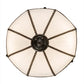 Meyda Lighting Shansky 15" 2-Light Craftsman Brown Inverted Pendant Light With White Art Shade Glass