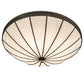 Meyda Lighting Shansky 30" 4-Light Antique Brass Semi-flush Mount Light With White Art Shade Glass