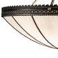 Meyda Lighting Shansky 30" 4-Light Antique Brass Semi-flush Mount Light With White Art Shade Glass