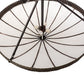 Meyda Lighting Shansky 31" 4-Light Craftsman Brown Semi-flush Mount Light With White Art Shade Glass