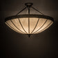 Meyda Lighting Shansky 31" 4-Light Craftsman Brown Semi-flush Mount Light With White Art Shade Glass