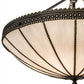 Meyda Lighting Shansky 31" 4-Light Craftsman Brown Semi-flush Mount Light With White Art Shade Glass