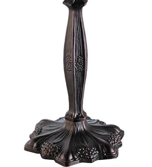 Meyda Lighting Shasta Trail 21" 3-Light Mahogany Bronze Table Lamp With Multi-Colored Shade Glass