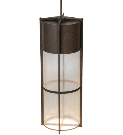 Meyda Lighting Shelby 18" 5-Light Cajun Spice Pendant Light With Clear Seeded Shade Glass