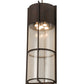 Meyda Lighting Shelby 18" 5-Light Cajun Spice Pendant Light With Clear Seeded Shade Glass