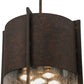 Meyda Lighting Shelby 18" 5-Light Cajun Spice Pendant Light With Clear Seeded Shade Glass