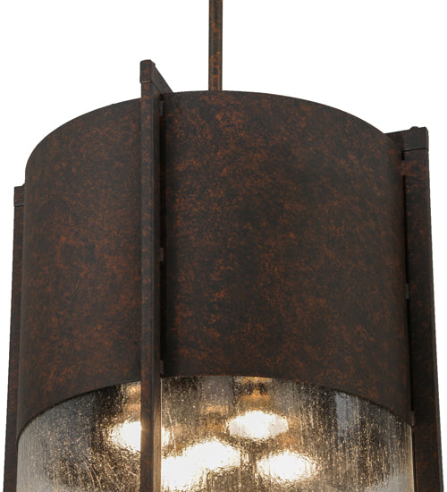 Meyda Lighting Shelby 18" 5-Light Cajun Spice Pendant Light With Clear Seeded Shade Glass