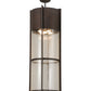 Meyda Lighting Shelby 18" 5-Light Cajun Spice Pendant Light With Clear Seeded Shade Glass