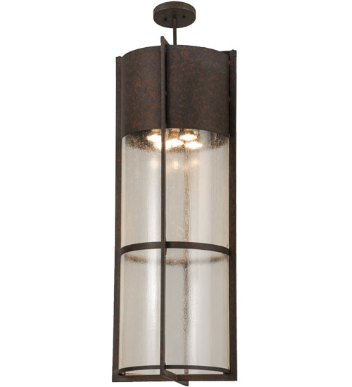 Meyda Lighting Shelby 18" 5-Light Cajun Spice Pendant Light With Clear Seeded Shade Glass