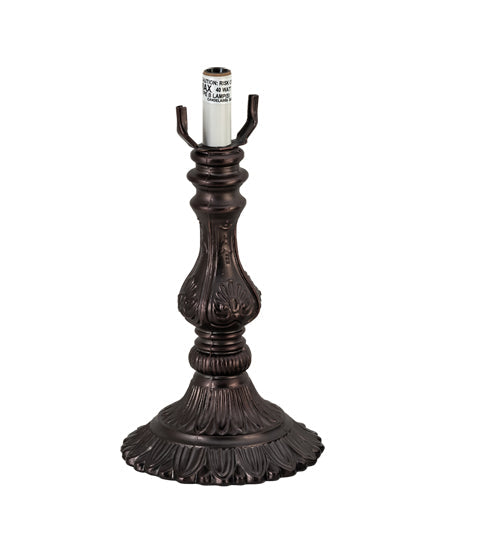Meyda Lighting Shell 16" Mahogany Bronze & Craftsman Brown Highlights Table Lamp Base