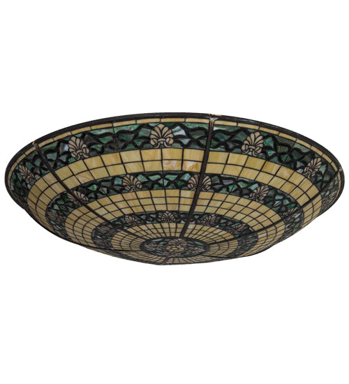 Meyda Lighting Shell and Ribbon 42" Multi-Colored Stained Shade Glass