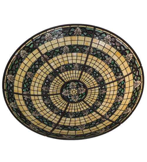 Meyda Lighting Shell and Ribbon 42" Multi-Colored Stained Shade Glass