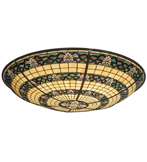 Meyda Lighting Shell and Ribbon 42" Multi-Colored Stained Shade Glass