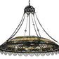 Meyda Lighting Shell and Ribbon 43" 8-Light Timeless Bronze Pendant Light With Stained Shade Glass