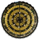Meyda Lighting Shell and Ribbon 43" 8-Light Timeless Bronze Pendant Light With Stained Shade Glass