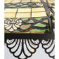 Meyda Lighting Shell and Ribbon 43" 8-Light Timeless Bronze Pendant Light With Stained Shade Glass