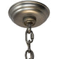 Meyda Lighting Shell and Ribbon 48" 8-Light Nickel Inverted Pendant Light With Multi-Colored Shade Glass