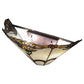 Meyda Lighting Shell with Jewels 15" 2-Light Wall Sconce With Multi-Colored Shade Glass