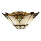 Meyda Lighting Shell with Jewels 15" 2-Light Wall Sconce With Multi-Colored Shade Glass