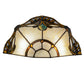 Meyda Lighting Shell with Jewels 15" 2-Light Wall Sconce With Multi-Colored Shade Glass