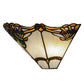 Meyda Lighting Shell with Jewels 15" 2-Light Wall Sconce With Multi-Colored Shade Glass