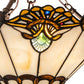 Meyda Lighting Shell with Jewels 16" 3-Light Mahogany Bronze Semi-flush Mount Light With Multi-Colored Shade Glass